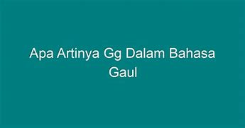 Cnc Artinya Dalam Bahasa Gaul